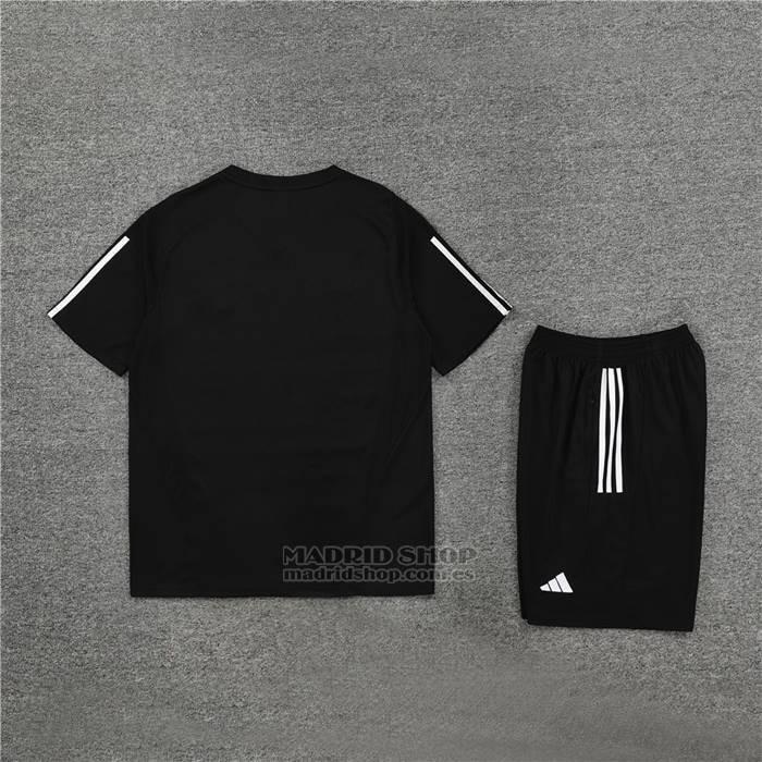 Chandal del Real Madrid Manga Corta 2023-2024 Negro - Pantalon Corto